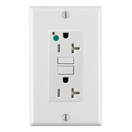 Leviton GFTR2-HGW 20A-125V Extra-Heavy Duty Hospital Grade Tamper-Resistant Duplex Self-Test GFCI Receptacle, White, 20-Amp