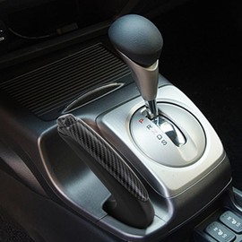 Emergency Brake Parking Handle Cover, 47115-SNA-A82ZA Car Handle Grip and Knob Set, Carbon Fiber Color Car Handbrake Cover Fits for Honda Civic 2006-2011