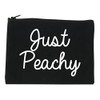 FASHIONISGREAT Just Peachy Script Cosmetic Makeup Bag Black Medium