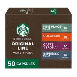 Starbucks by Nespresso Original Line, Intense Variety Pack, 50-count Espresso Pods