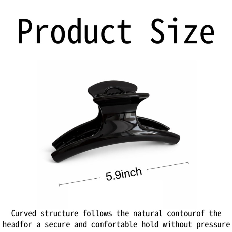 2Pc 6 Inch Extra Large Jumbo Claw Clip for Women