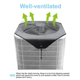 Air Conditioner Covers for Outside Units, 28" x 28" Central AC Cover, Top Universal Mesh Cover Defender for All Seasons