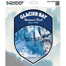 Squiddy Glacier Bay National Park Alaska - Vinyl Sticker Decal for Phone, Laptop, Water Bottle (3" Tall)