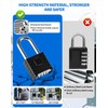 LUNEKUCK 2 Pcs Long Shackle Heavy Duty Combination Padlocks Outdoor