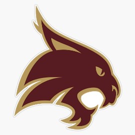 Texas State Bobcat Waterproof Vinyl Window Bumper Sticker Decal 5"