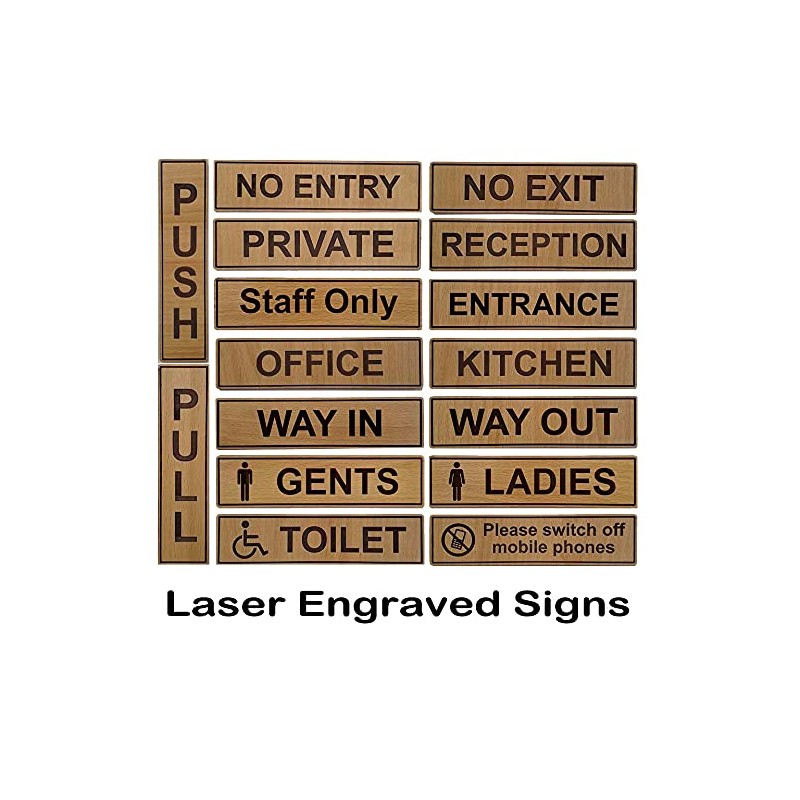 NO Entry Wooden Self-Stick Door Sign