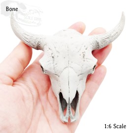 The Scale Grail American Bison Skull Replica - 1:6 scale for decoration curio cabinet miniature - Bone (hand painted)