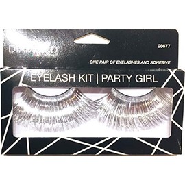 Diamond Eyelash Kit/Party Girl Long Silver metallic and adhesive