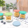 Kamehame Oui Yogurt Jar Lids, 12 Pack Silicone Colorful Cover