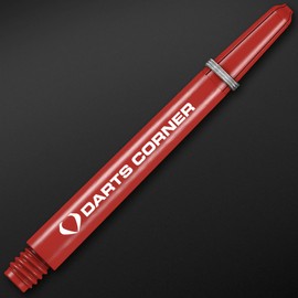 Designa S0741 Stems | 5 Sets of Tough Nylon Darts Corner Dart Shafts including Steel Ring, Medium, Red