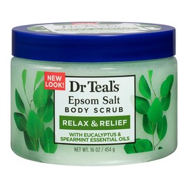 Dr Teal's Exfoliate & Renew Eucalyptus & Spearmint Epsom Salt Body Scrub 16 oz (Pack of 2)