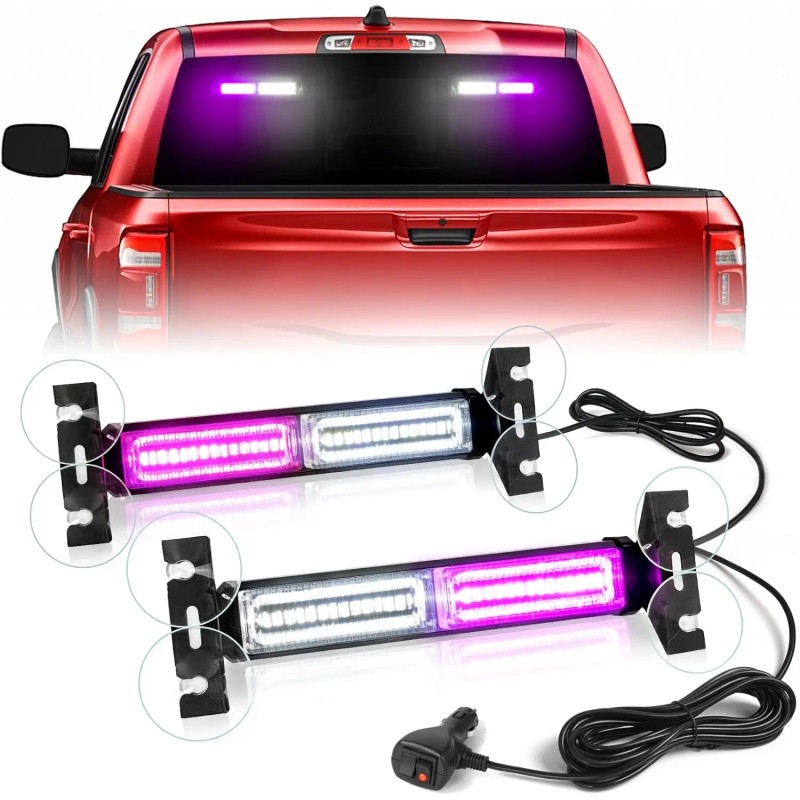 Emergency Strobe Traffic Light Bar 40 LED Dash Safety Flashing
