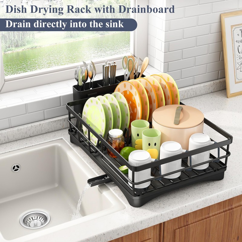 SAYZH Dish Drying Rack - Stainless Steel Dish Rack for