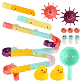 Children Bath Toys Water Balls Tracks for Kids DIY Assembly Bath Wall Toy Waterfall Fill Take Apart Set Shower Gift for Boys Girls