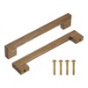 sourcing map 6Pcs Wood Drawer Pulls, 6 Inch Hole Center