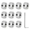sourcing map Shaft Collar 12mm Bore Aluminum Alloy Clamping Collar