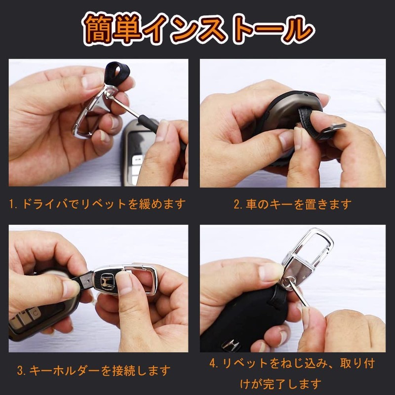 Key Chain Car Key Holder Genuine Leather Key Durable Metal,