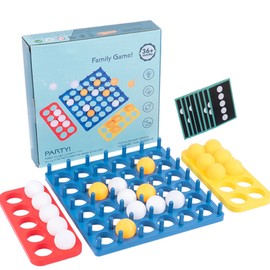 Bouncing Ball Board Game Set with 20 Balls 10 Challenge Cards and Game Grid Bouncing Challenges Games for Family Party Teens