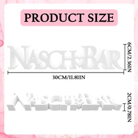 Lets Joy Naschbar Decoration, Candybar Decorative Wood, Candy Bar Sign, Naschbar Accessories, Candy Bar Lettering Wood, Wooden Decoration, Snackable, Table Ornament for Wedding, Party, Engagement,