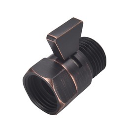 Oil Rubbed Bronze Water Flow Control Valve, Shower Head Flow Control, Angle Brass Shut Off Valve for Handheld Shower, Water Pressure Regulator Replacement