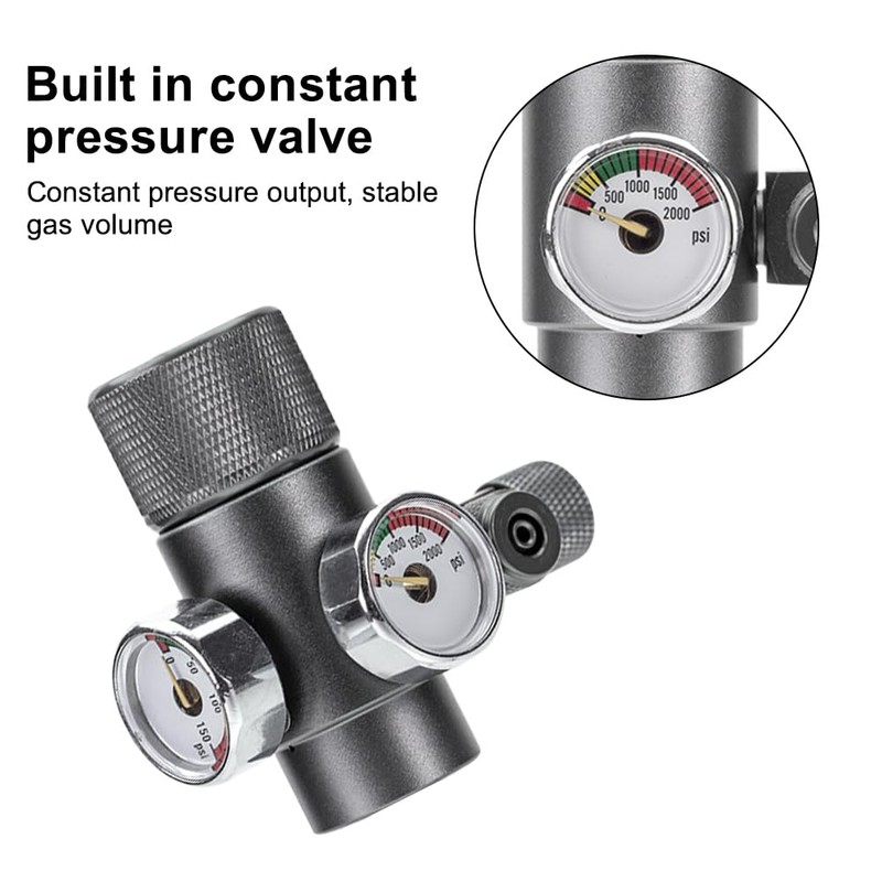 DONGKER Aquarium CO2 Pressure Reducer, Aquarium CO2 Pressure Regulator Valve,