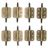8 PCs Vintage Antique Brass Flap Hinges with Lengthened Axis