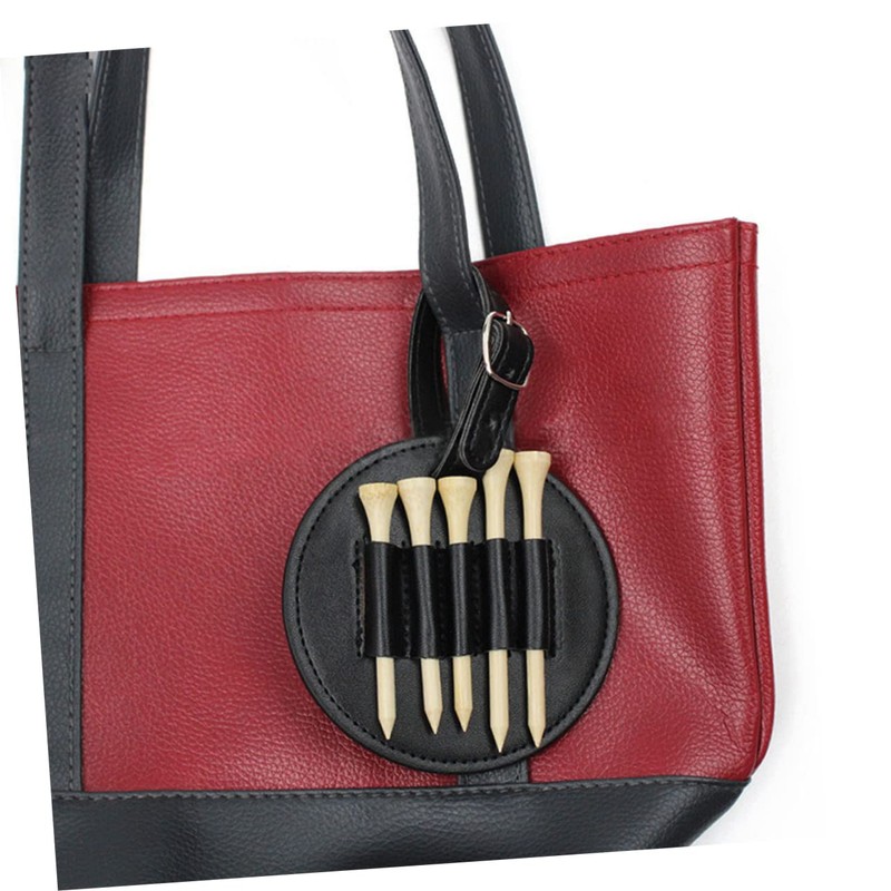 Sosoport 2pcs Tee Holder for Golfing Men's Leather Tee Carrier