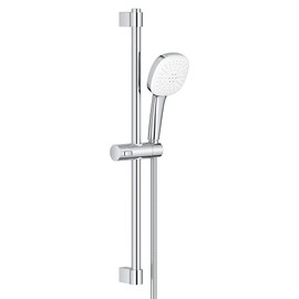 GROHE 26783002 Tempesta 24-Inch Shower Rail Set, 2-Spray, Square, 1.5 GPM, StarLight Chrome