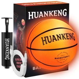 HuanKeng Upgrade Rechargeable Glow in The Dark Ball Toys Birthday Gifts for 6 7 8 9 10 11 12 13 14 15 Year Old Boys, Sports and Outdoors Light Up Ball Games for Teen, Kids Boys Toy Stuff Ages 6-15