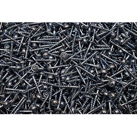 (1000) Combo Drive Washer Head 8 x 1 Pocket Hole Type 17 Coarse Wood Screw #8