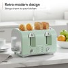 OVENTE Electric 4-Slice Toaster Machine with 6-Shade Selector Setting, Cancel