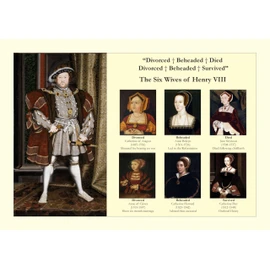 King Henry VIII Six Wives ~ Divorced; Beheaded; Died; Divorced: Beheaded; Survived
