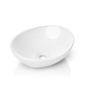 Kichae Oval Vessel Sink 16"x13" Modern Bathroom Vessel Sink Above