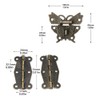 JINXM Antique Bronze Embossing Latch Hasps (for Lock) with Hinges