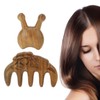 Massage Hair Comb Head Scalp Meridian Comb Y Shape Wooden