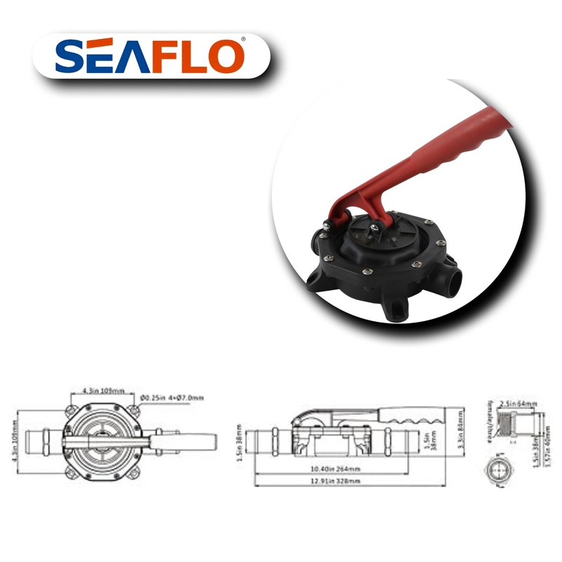 Seaflo 12 GPM Diaphragm Hand Pump