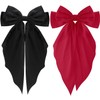 2PCS Silky Satin Big Hair Bows Barrettes, Hair Ribbons Oversized