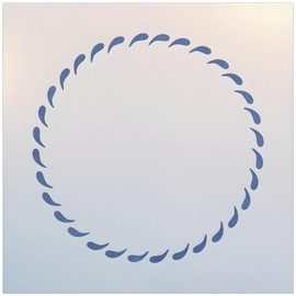 Circle Border Stencil - 7" x 7" DIY Art & Craft Reusable Sturdy Flexible Painting Template 10 mil Plastic Mylar Wall Floor Tile Craft Stencils - The Artful Stencil