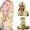 Weeybay 4x4 HD Transparent Lace Front Wigs #613 Blonde Body