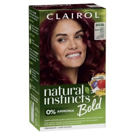 Clairol Natural Instincts Bold Permanent Hair Dye, BR36 Deep Burgundy Acai...