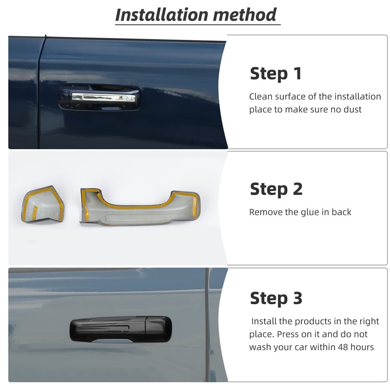Hoolcar Exterior Door Handle Covers Outside Doorknob Cover for 2018-2024