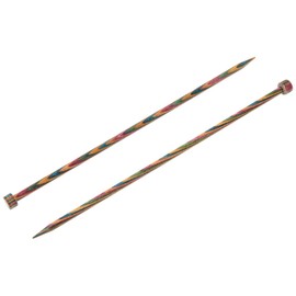 KnitPro 25 cm x 6 mm Symfonie Single Pointed Needles, Multi-Color