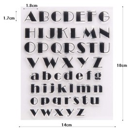 Arrietty Capital Alphabets Lower Case Alphas ABC Letter ABC Clear Stamps for Card Making Decoration and DIY Scrapbooking