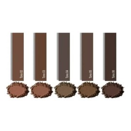 Pomada Para Cejas + Sombra En Polvo Con Pincel 2 En1 Saniye Color Café Medio 5