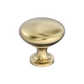 Amerock | Cabinet Knob | Polished Brass | 1-1/4 inch (32 mm) Diameter | Edona | 1 Pack | Drawer Knob | Cabinet Hardware (Pack of 1)