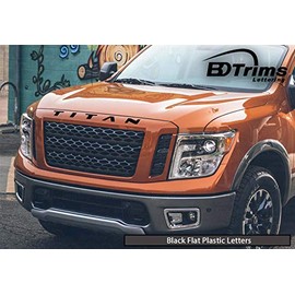 BDTrims Front/Hood 3D Domed Letters Compatible with 2021-2024 Nissan Titan Models (Blue Line)