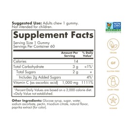 SOLGAR SOLGAR Immune Support Gummies for Adults Bundle: Vitamin C 1,000mg, 60 Servings + Zinc with 25mg, 60 Count + Vitamin D3 5,000IU 60 Servings