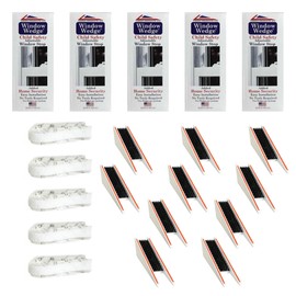 Window Wedge Child Safety Window Stopper – Made in USA Adjustable Lock for Baby Proofing & Home Security, Slip-Resistant, Fits Sliding, Single & Double Hung Windows (10 Stoppers, 5 Packs of 2)