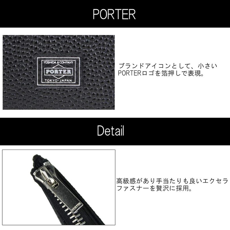 Porter 030-03084 Mini Wallet Portable Portable Able Coin Case, navy