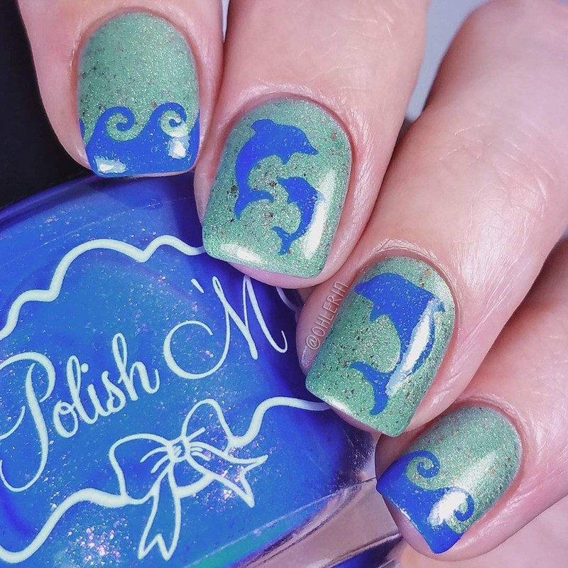 Whats Up Nails - Dolphins Vinyl Stencils for Nail Art